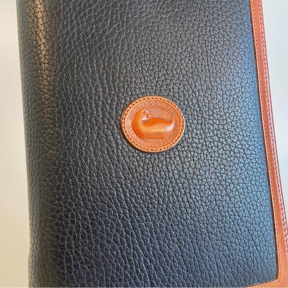 DOONEY & BOURKE AWL Black Leather Zip Around AGENDA Vintage 8 x 5.5 PLANNER - Picture 9 of 9